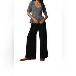 Anthropologie Maeve Peplum Scoop-Neck Tank Women Top Animal Print Size XS